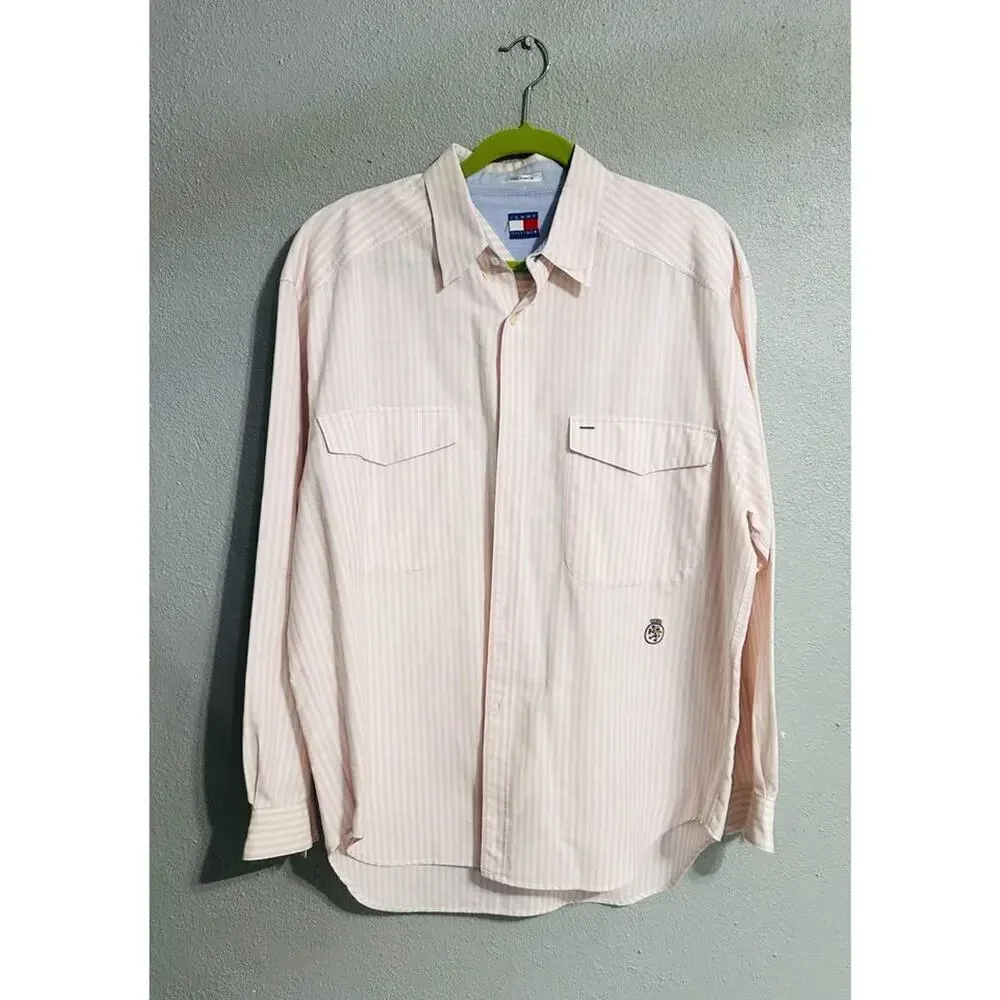 Button Up Shirt Men Large Tommy Hilfiger
